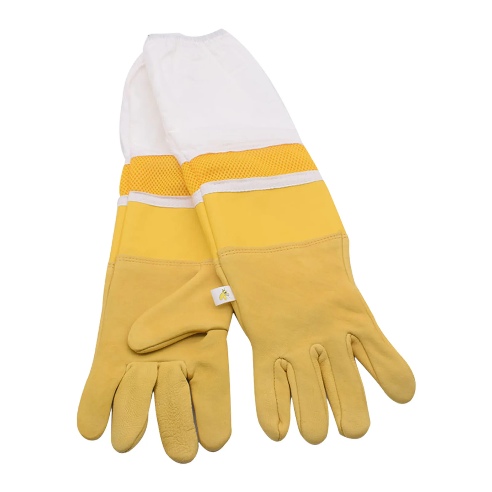 

2Pcs Leather Beekeeper Gloves Professional Beekeeping Protective Gloves Durable Leather Gloves With Elastic Cuffs Soft Beekeeper
