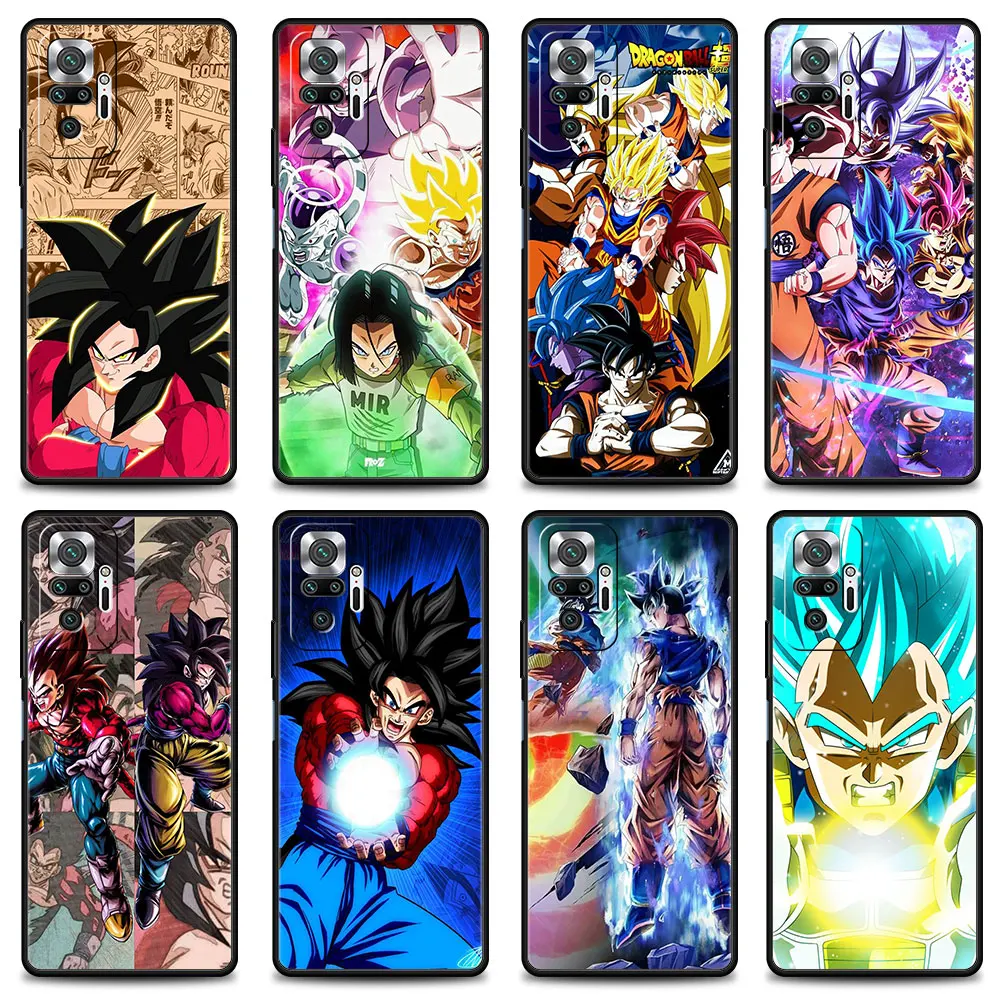 

Mobilephone Case For Xiaomi Redmi 9 9a 9c 8 k40 7A 10 Note 9s 9 9t 11t 8t 7 10 8 Pro Max Cover Silicone Bumper DBZ Son Goku