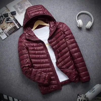 New  Winter Light Down Jacket  2000 Fashion Hooded Short Large Youth Slim Coat Down Jackets