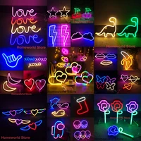 led neon light sign logo modeling night lamp 88 styles wholesale dropshipping decor room wall party wedding colorful xmas gift