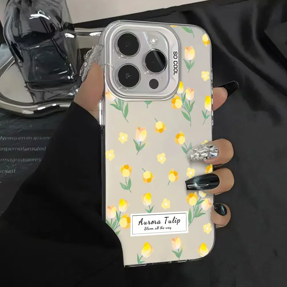 Модный матовый чехол с принтом тюльпана для Vivo S18 S17 S16 Pro Чехол T3 T2 телефона 17Pro S16Pro