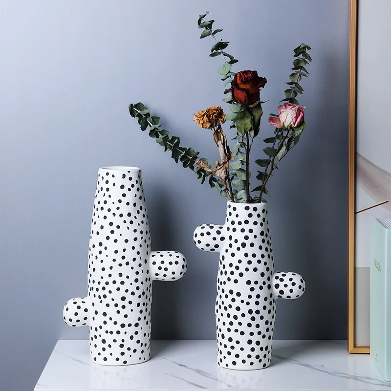

Creative Nordic Ceramic Vase Modern Minimalist Ceramic Cactus Vase Home Accessories Desktop Decoration Ornaments
