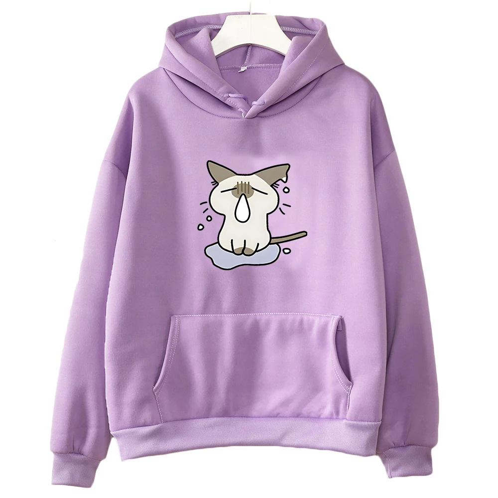 

Siamese Cat Azuki Is The Center of The World Nobeko Aesthetic Hoodie Girls Cartoon Funko Pop Sweatshirt Kawaii/Cute Harajuku Top