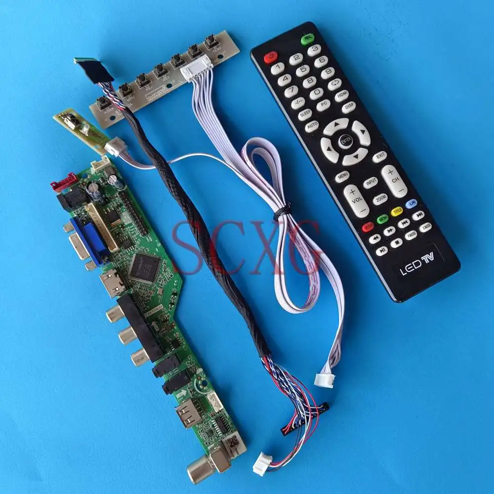 

Плата управления драйвером DIY Kit для B140XW01 V0 LVDS 40 Pin ЖК-панель VGA AV USB HDMI-совместимый аналоговый ТВ-сигнал 14 "1366 768