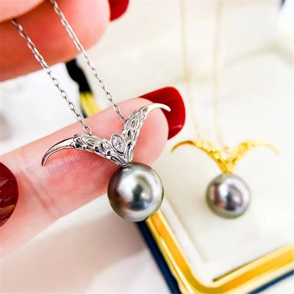 

DIY Pearl Accessories S925 Sterling Silver Pendant with 9-15mm Beads