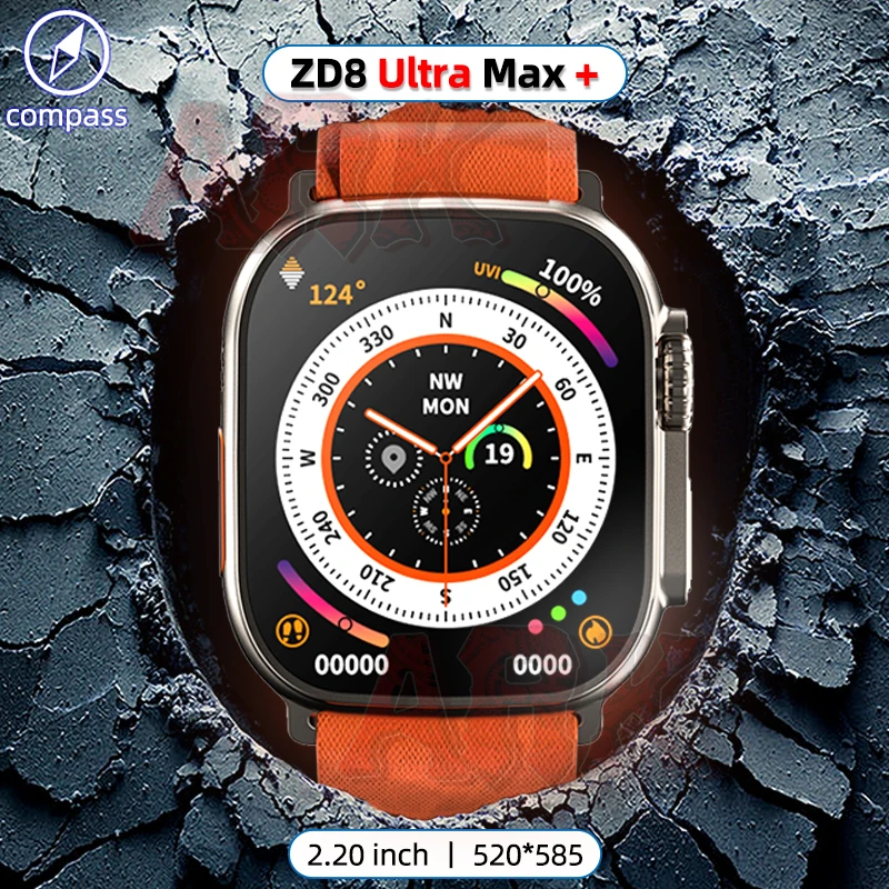 

ZD8 Ultra Max+ Smart Watch Men Women Bluetooth Call 49mm Z8ultramax+ Smartwatch for IPhone Xiaomi PK H11 HK8 Watch Ultra DT8 Max