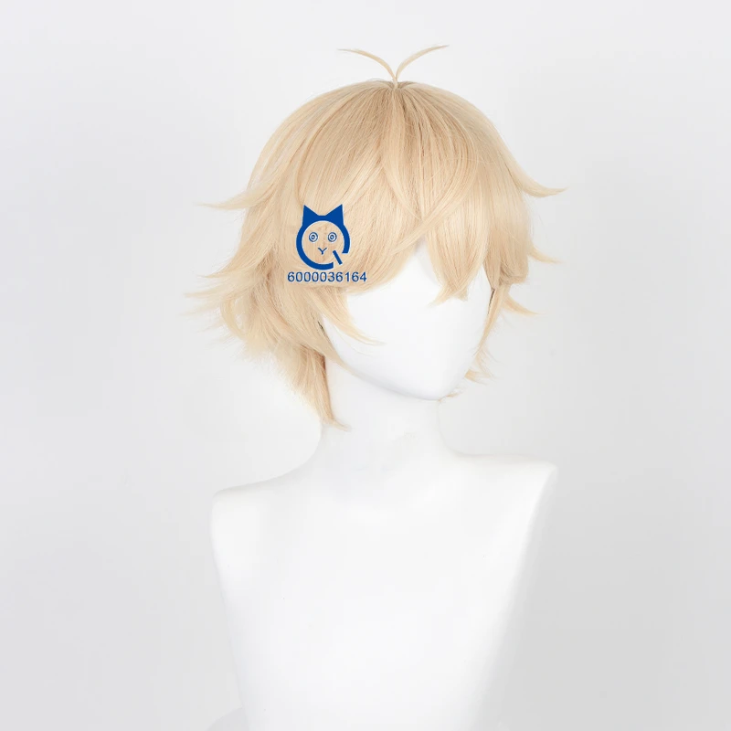 Kilo Mr Love:Queen's Choice Anime Game Cosplay 30cm Golden Unisex New Arrival Wig Heat Resistant Synthetic Hair Comic Con Party
