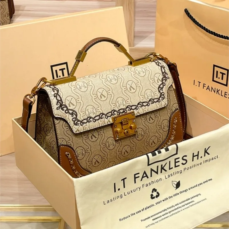 Женская Роскошная Брендовая Портативная Маленькая Квадратная Сумка