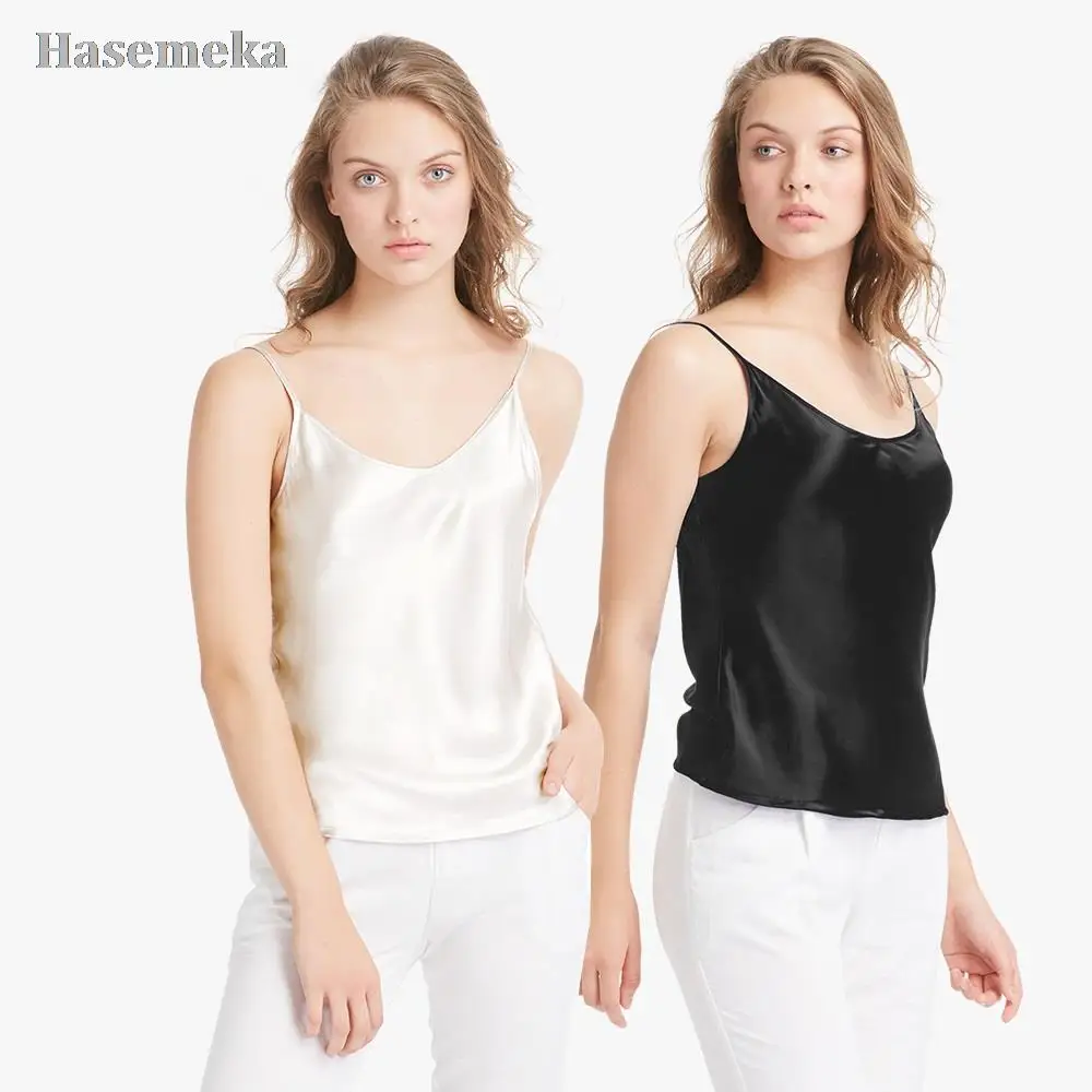 

Женская шелковая кофта из натурального шелка тутового шелкопряда, базовые Топы с V-образным вырезом, 19 мм, 2 упаковки