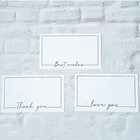 10 шт.лот Спасибоbestwishslove You белая открытка винтажная открытка благословение сообщение день рождения