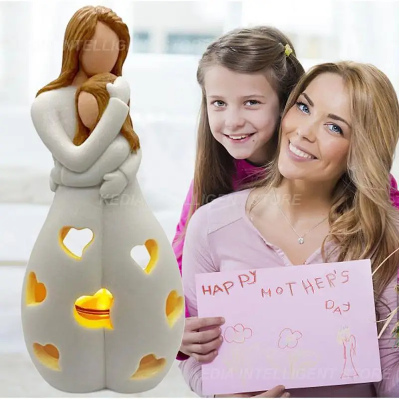 

Mothers Day Gift 360g Made Of High-quality Resin Built-in Battery Best Decoration Mothers Day Decorations Led Candle