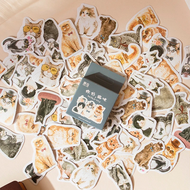 

46 шт./упаковка, наклейки в виде кошек