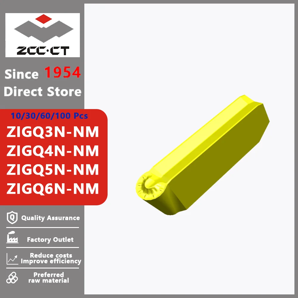 

ZCC CT ZIGQ3N-NM ZIGQ4N-NM ZIGQ5N-NM ZIGQ6N-NM Single-head Precision Profiling Turning Blade For Difficult-to-machine Materials