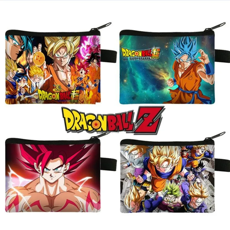

Dragon Ball Goku Anime Peripheral Boys Coin Purse Children's Cartoon Japanese Card Case Coin Key Storage Bag Trend Wallet