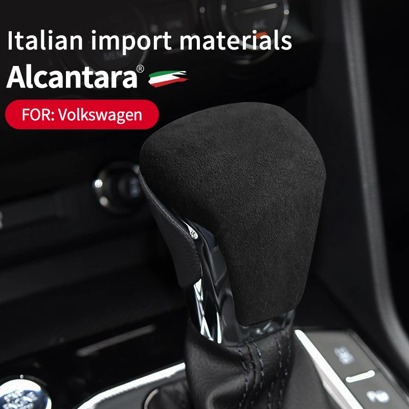 

Alcantara Suede Car Shifter Cover for Volkswagen Gear Cover New Tiguan L 2017-2022 Models Car Retrofit Interior Protective Cover