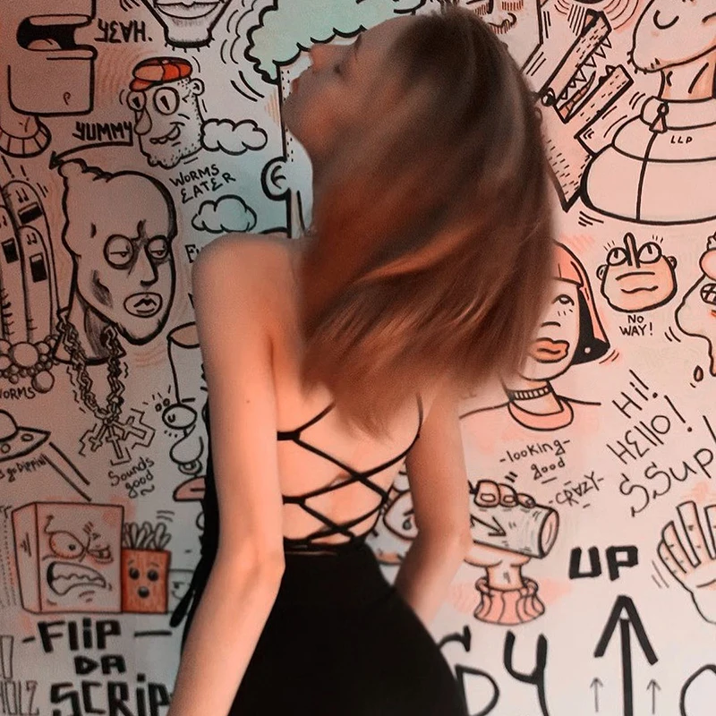 Летний пикантный бандажный кроп-топ с открытой спиной шикарный Женский