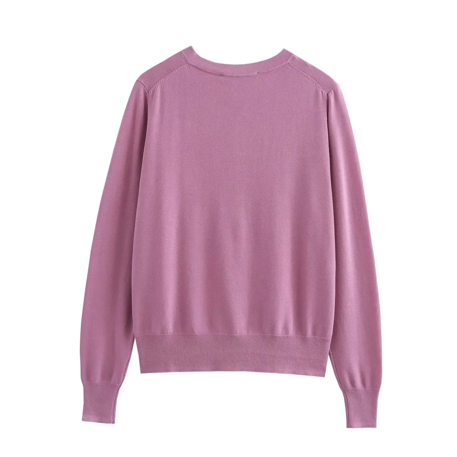 Женский Монохромный Золотой Трикотажный Кардиган С Глубоким V-образным Вырезом