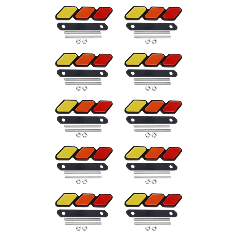 

10X Tri-Color Front Grille Badge Emblem For Toyota Tacoma 4Runner Highlander RAV4