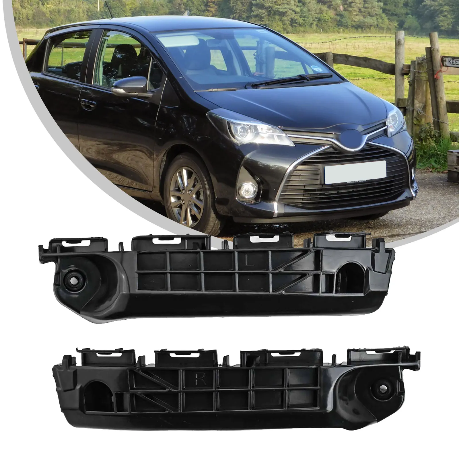 

Кронштейны Крепления Переднего Бампера (пара) Для Toyota Yaris 2012-2014, Номера Деталей 5253652080, 5253552110