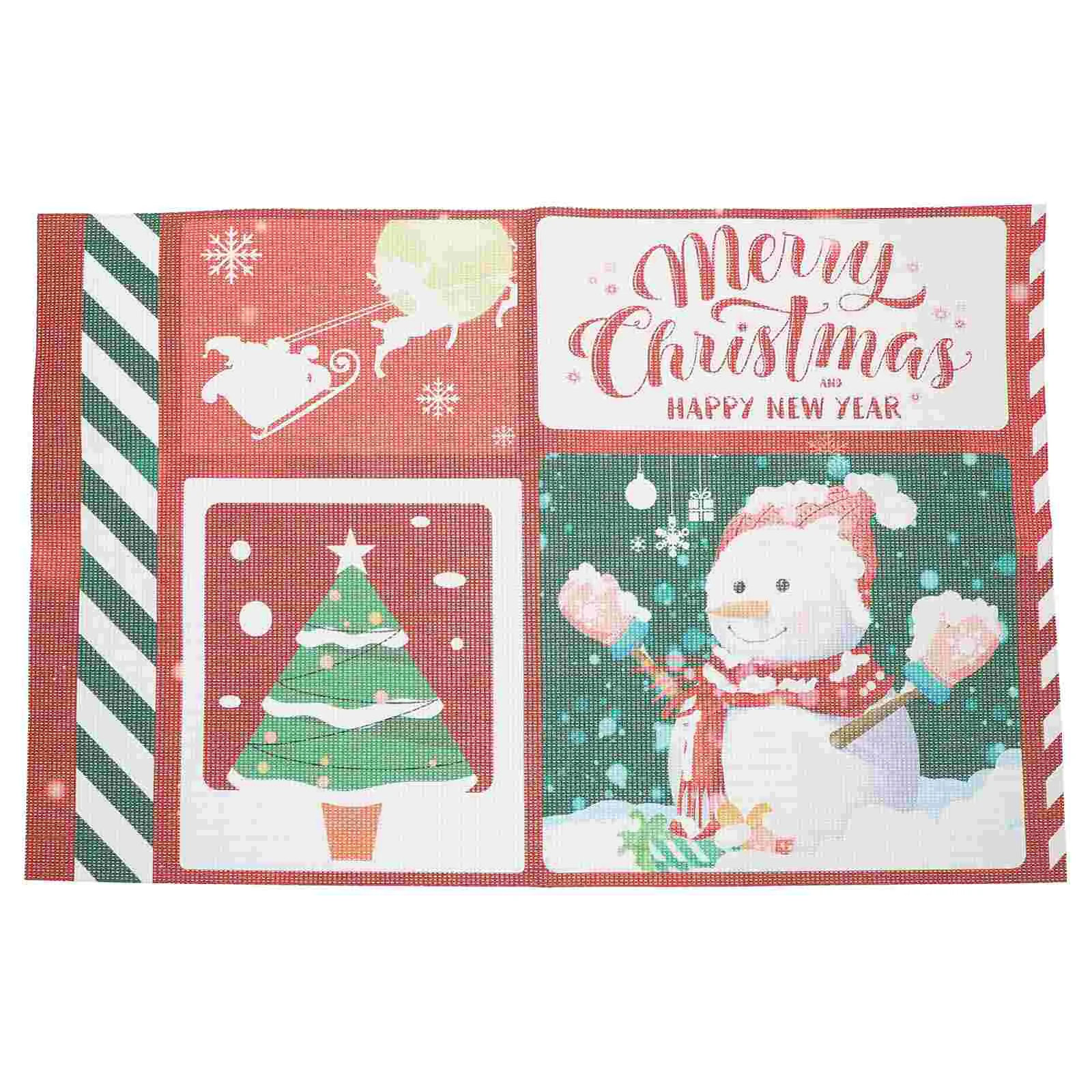 

Christmas Placemats Tablecup Mat Cotton Coaster Coasters Placematnon Decorations Dish Drying Burlap Set Rustic Room Diningpad