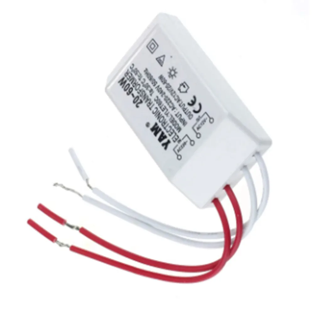 Voltage transformer 220V to AC 12V Electronic Transformer Converter 20 TO 60W Halogen Light Driver Power Supply |