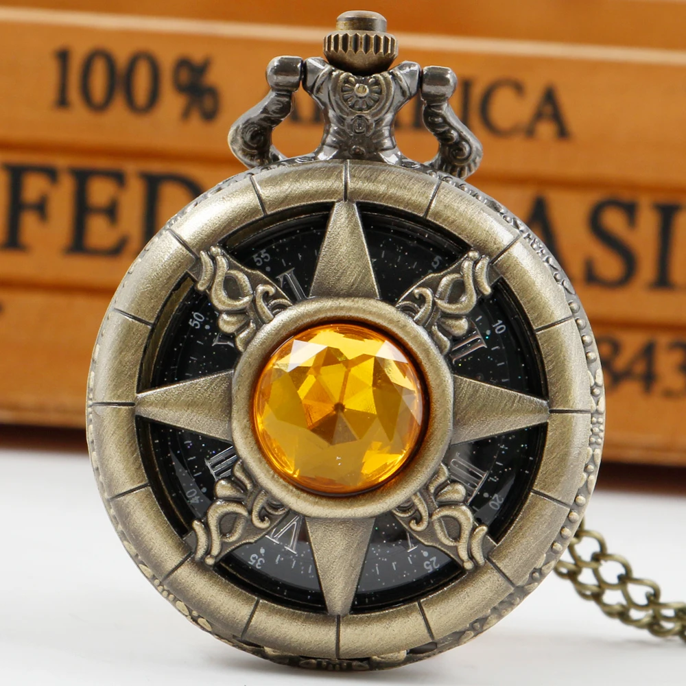 Collana Con Orologio Da Tasca Al Quarzo Da Donna Con Montatura Di Gemme Steampunk Scava Fuori I Regali Dell'Orologio Da Tasca Vintage Dropshipping