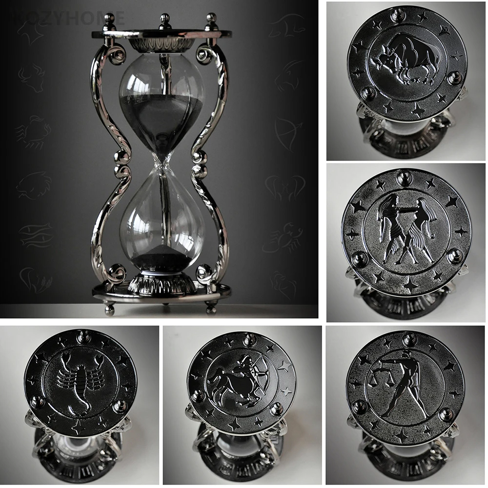 

Twelve Constellations Metal Hourglass, 30-minute Timer, Creative Home Decorations, Gifts for Boyfriend and Girlfriend
