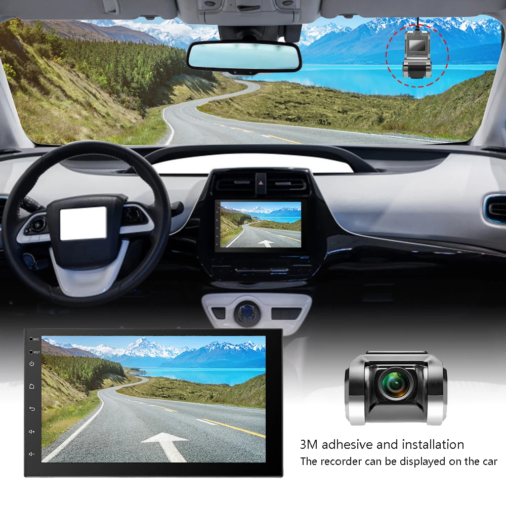 Pxton Стерео Камера ADAS Автомобильный регистратор Dashcam DVRs Видео HD 1080P USB TF Card 16G/32G Автоматический рекордер для Android Мультимедийного плеера.