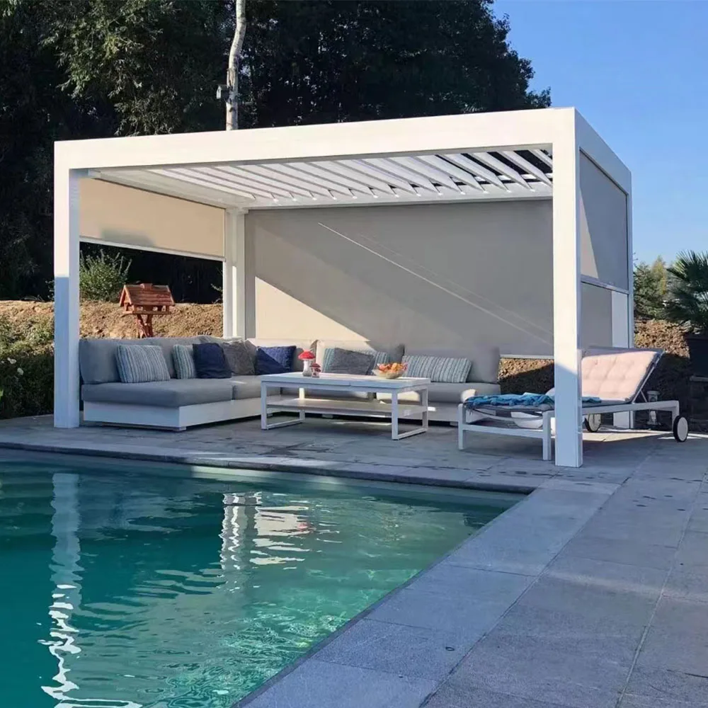 Пользовательская беседка биоклиматическая алюминиевая Жалюзийная