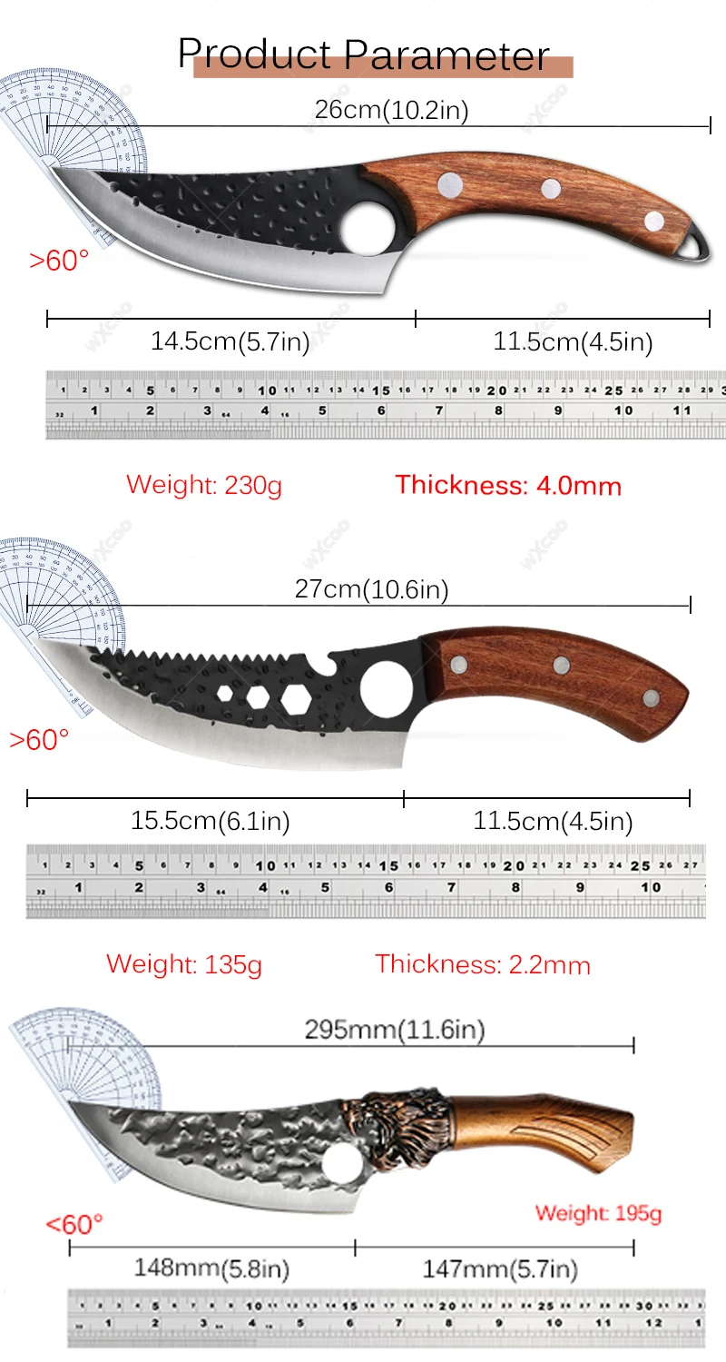 WXCOO Нож шеф-повара из нержавеющей стали