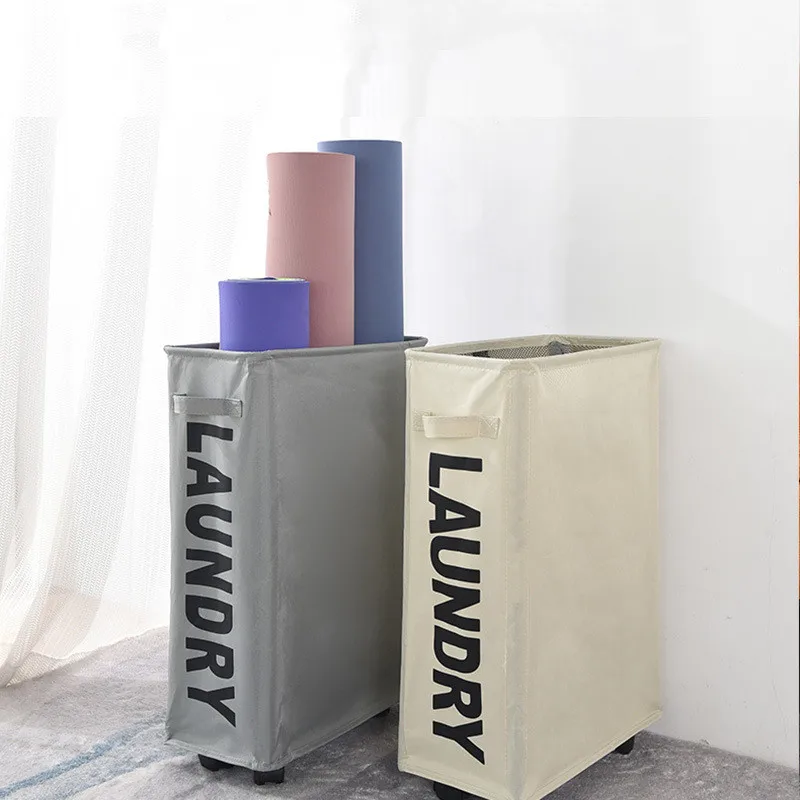 

Корзина для белья на колесиках, Складная Водонепроницаемая прочная корзина для белья, сетчатый вкладыш, Органайзер