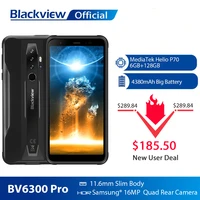 BLACKVIEW BV6300 Pro Helio P70 6GB 128GB Smartphone 4380mAh Android Mobile Phone Quad Camere NFC IP68 Waterproof Rugged Phone