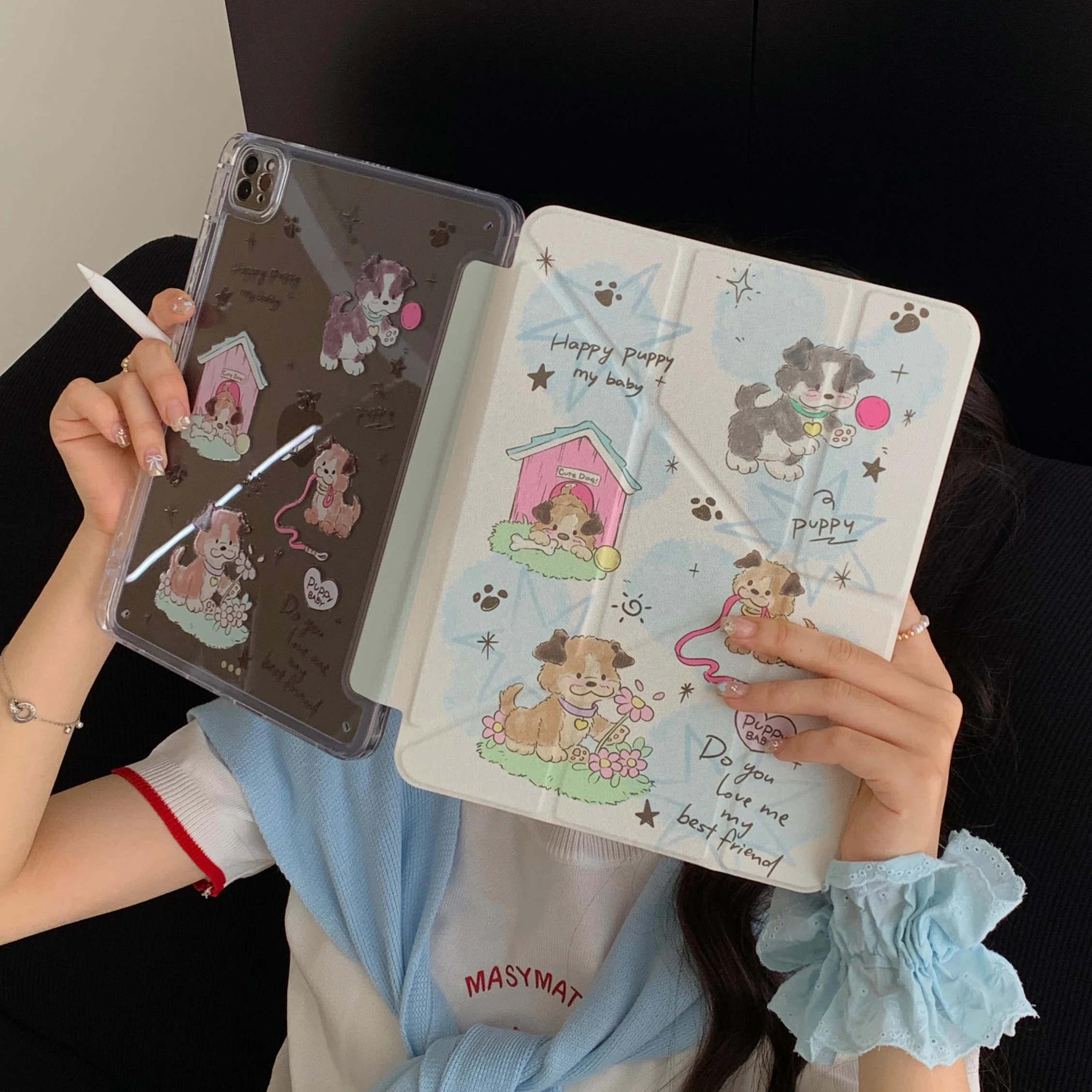 Для 2024 iPad Pro 11 10 поколения 2 7 8th 9th чехол Gen Air 6 5 4 3 9 13in 12 M4 M2 держатель-карандаш