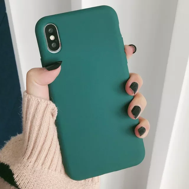 

Candy Color Wine Red Blue Case For iphone 11 12 Mini 13 Pro XS MaX XR X Soft TPU Green Color For iphone 6 7 8 Plus Cover