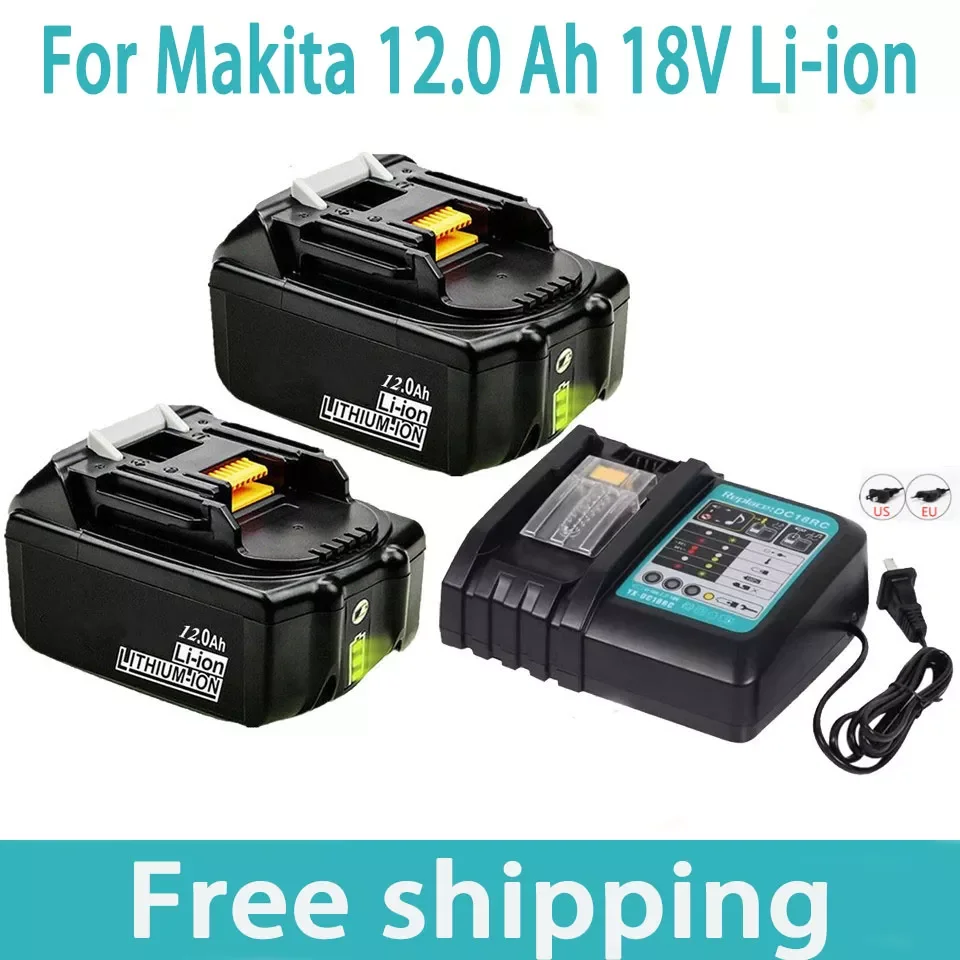 

2023New Latest Upgraded BL1860 Rechargeable Battery 18 V 12000mAh Lithium ion for Makita 18v Battery BL1840 BL1850 BL1830 BL1860
