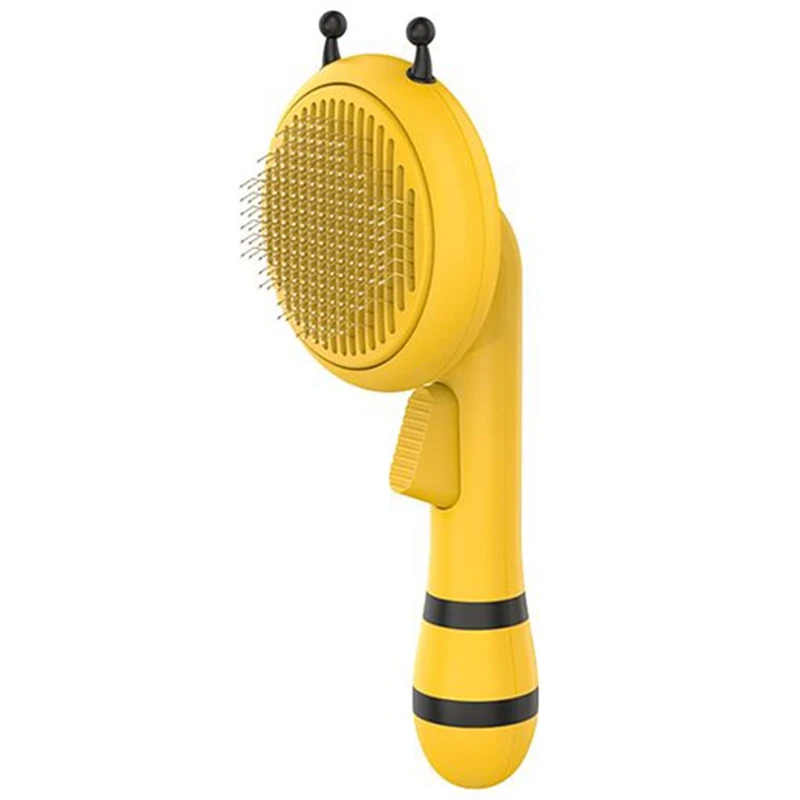 

Dog Or Cat Brush For Shedding And Grooming, Self-Cleaning Slicker Brush For Long And Short Hair Cats