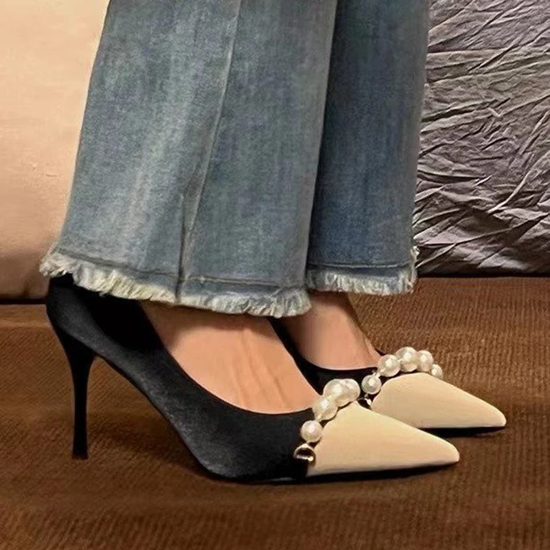 

Туфли-лодочки женские на высоком каблуке, с острым носком