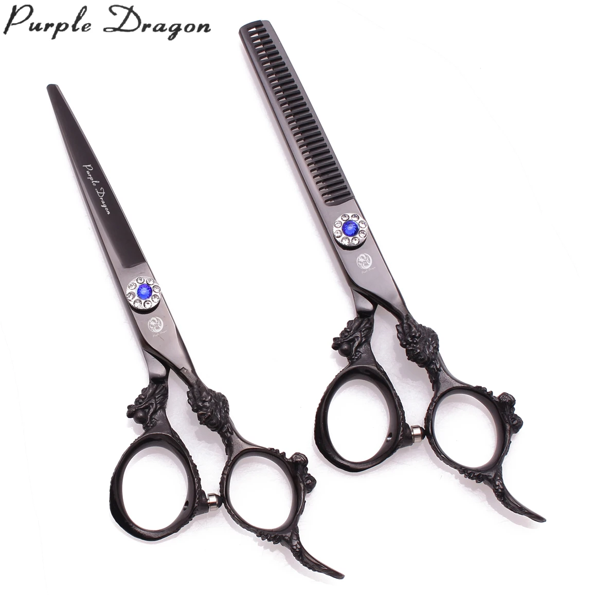 

Purple Dragon Hair Cutting Scissors Professional 5.5" 6.0" Japan 440C Thinning Shears Barber Hairdressing Scissors Styling 9004#