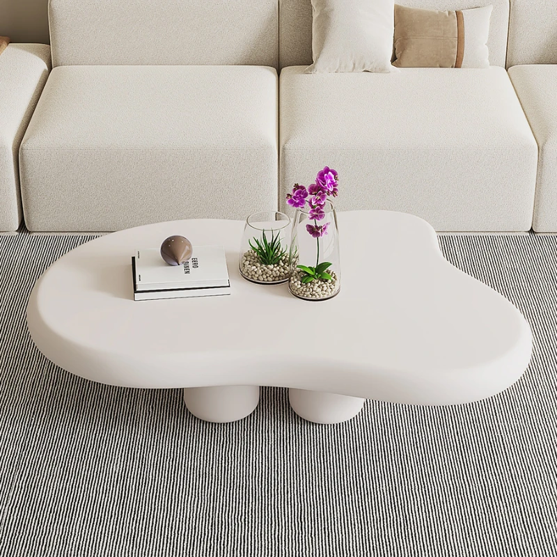 

White Korea Coffee Tables Living Room Luxury Modern Tea Table Irregular Wood Minimalist Tavolino Da Salotto House Furnitures