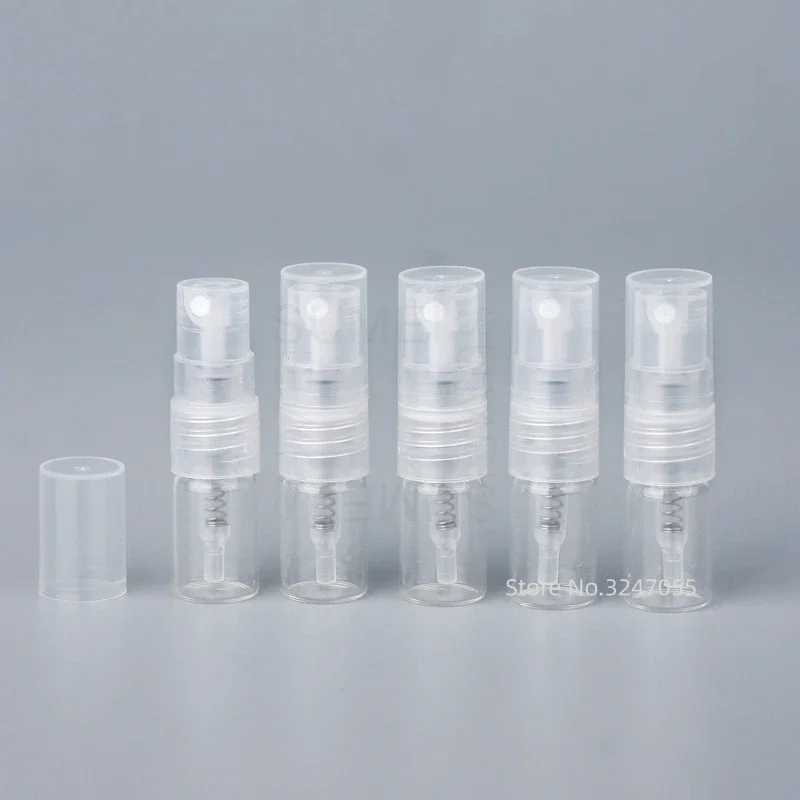 

1ml 2ml Refillable Bottles Transparent Plastic Perfume Atomizer Mini Empty Mini Spray Bottle Portable Travel Accessories
