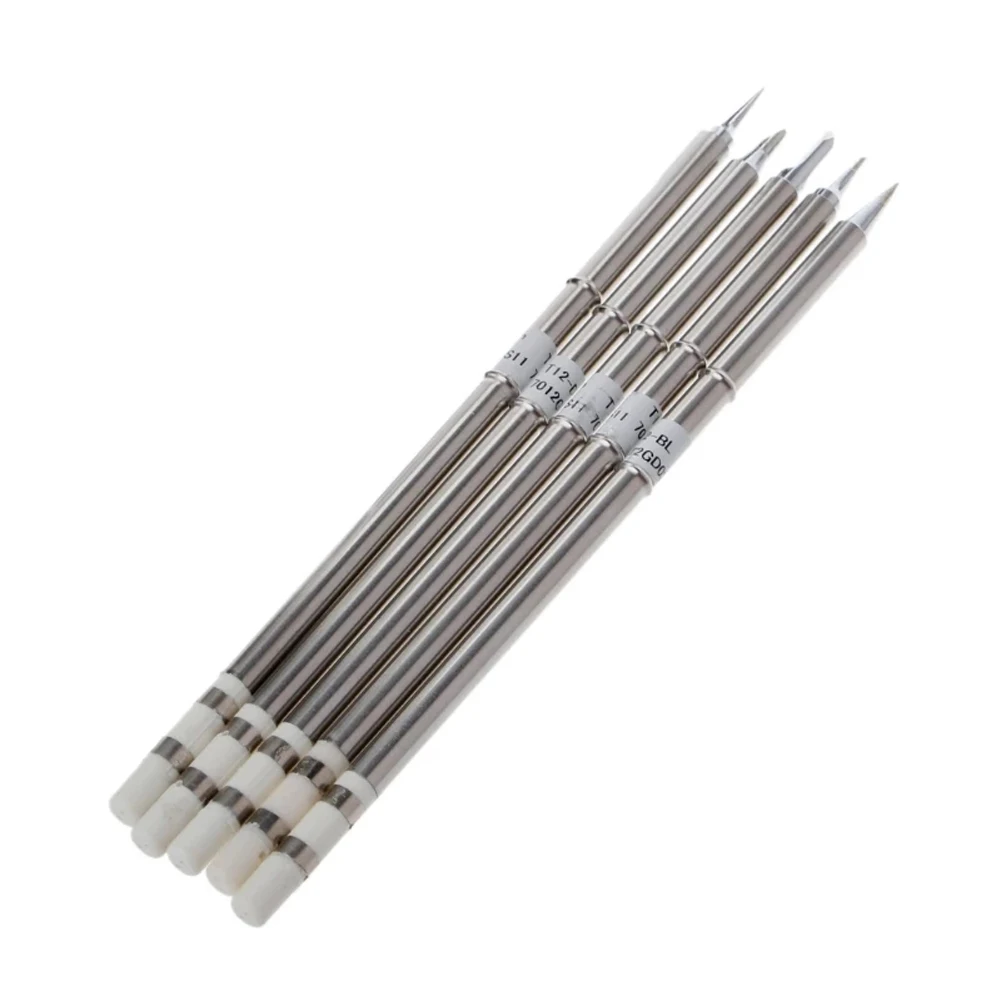 

5Pcs T12 Series Solder Iron Tips For Hakko FX951 950 202 942 Soldering Station Electric Soldering Iron ILS/BC1/D24/K/BL