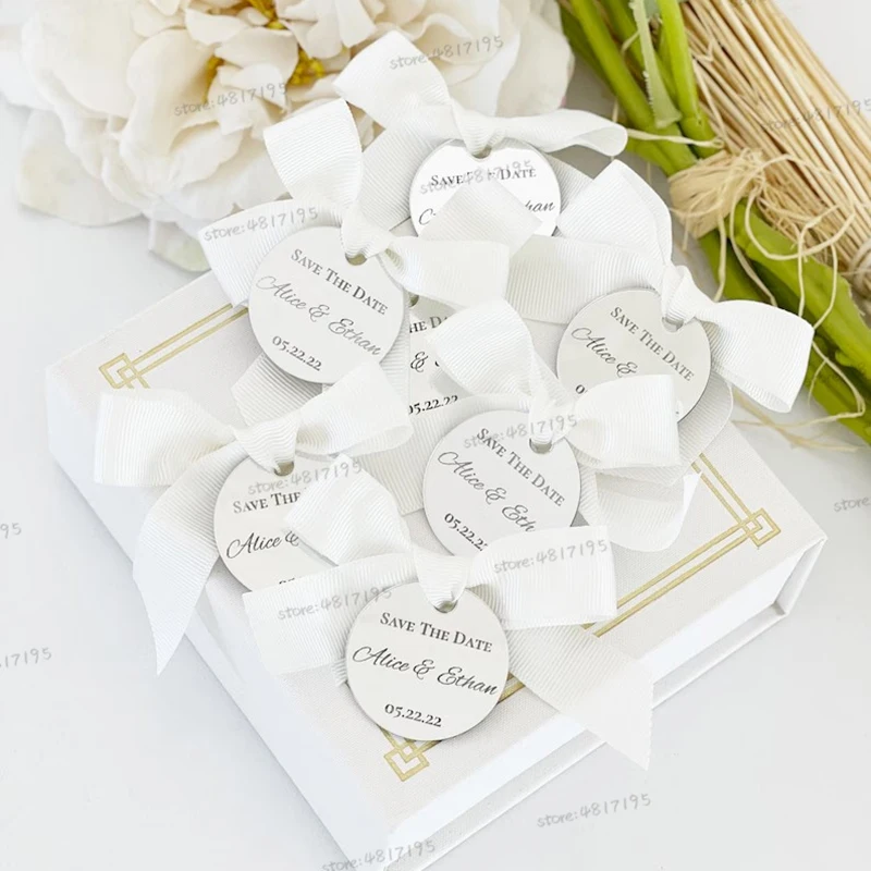 20/50/100 шт. персонализированные акриловые кексы бирки для свадебной вечеринки из