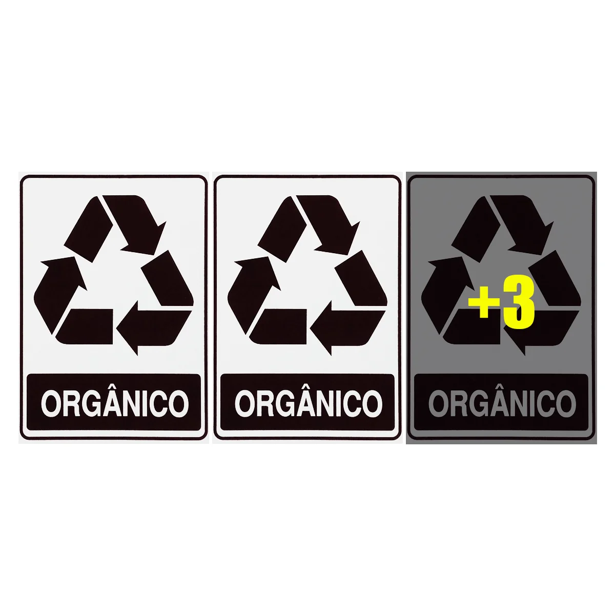 

Combo 6 Organic Garbage Signaling Stickers 15x20 Access-S-238 F9e