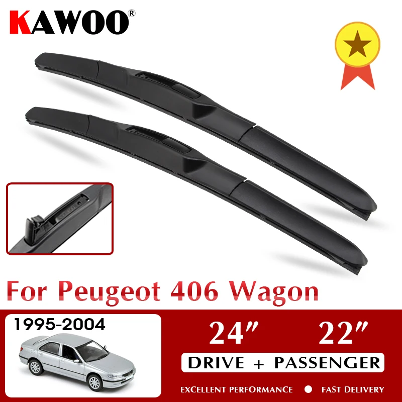 

KAWOO щетки стеклоочистителя для лобового стекла автомобиля Peugeot 406 Wagon 1995-2004 аксессуары для лобового стекла переднего стекла 24 "+ 22" LHDRHD