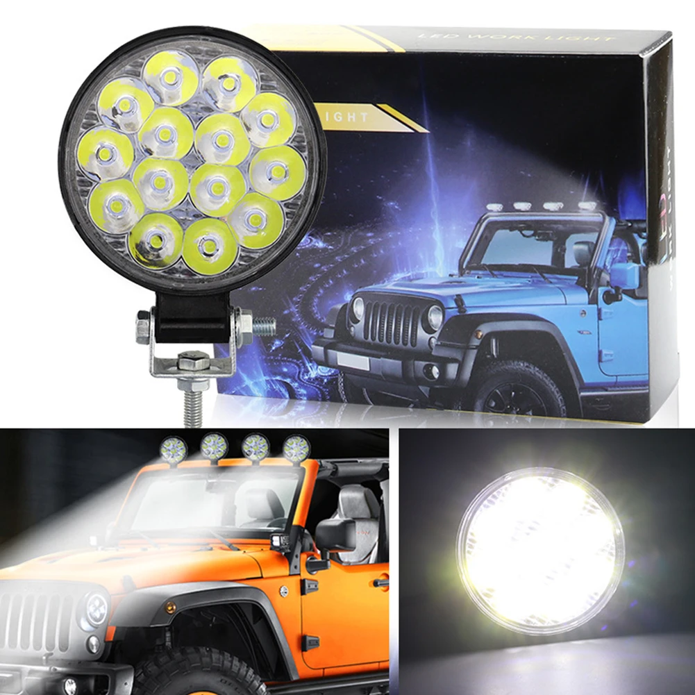 

LED Car Headlights DC12-24V Off-road LED Engineering Light 42W Working Spotlight Lamp For Auto Motorcycle Truck Boat