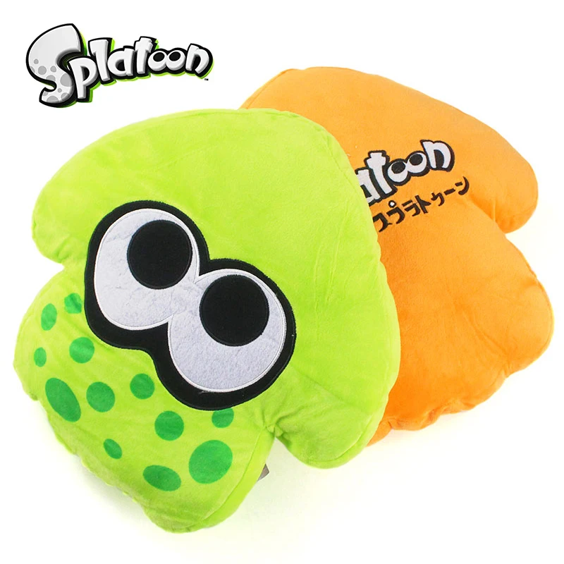 

33cm Orange Green Splatoon Inkling Cartoon Kawaii Animal Pollow Cushion Plush Peluche Soft Stuffed Anime Toys Dolls Kids Gift