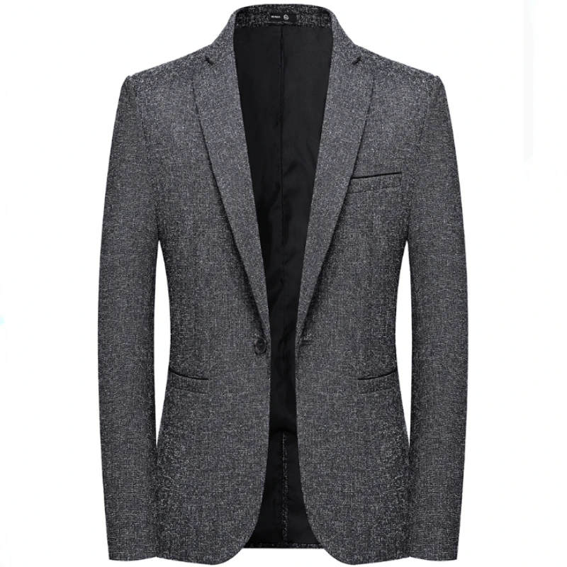 

High Quality Blazer British Style Fashion Business Party Dress Casual Job Interview Elegant Gentleman Slim Fit Jacket