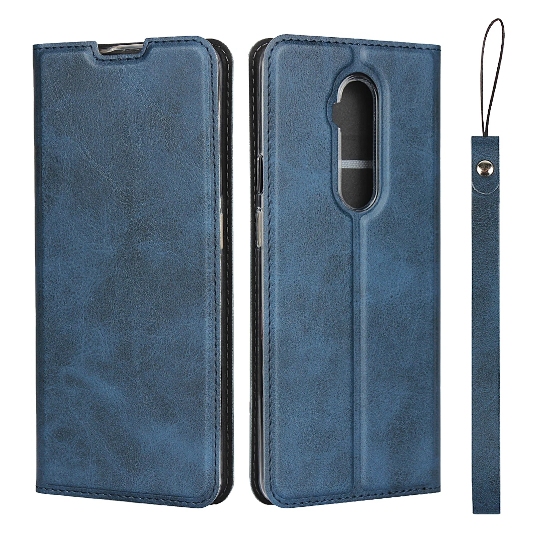 

Premium Leather Case for Oneplus 7T Pro Ultra-Thin Retro Flip Case Magnetic adsorption cover + 1 Lanyard