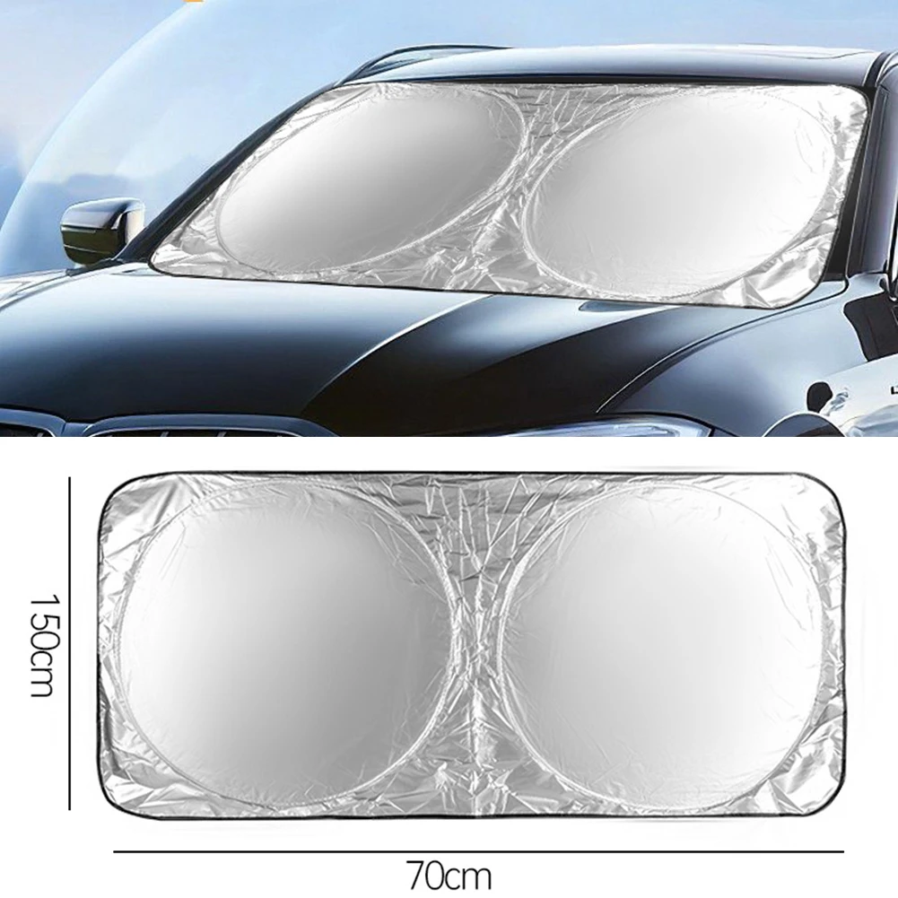 

Car Front Rear Windshield Casement Sun Shade Shield Cover Visor UV Block Space-saving Sun Shades