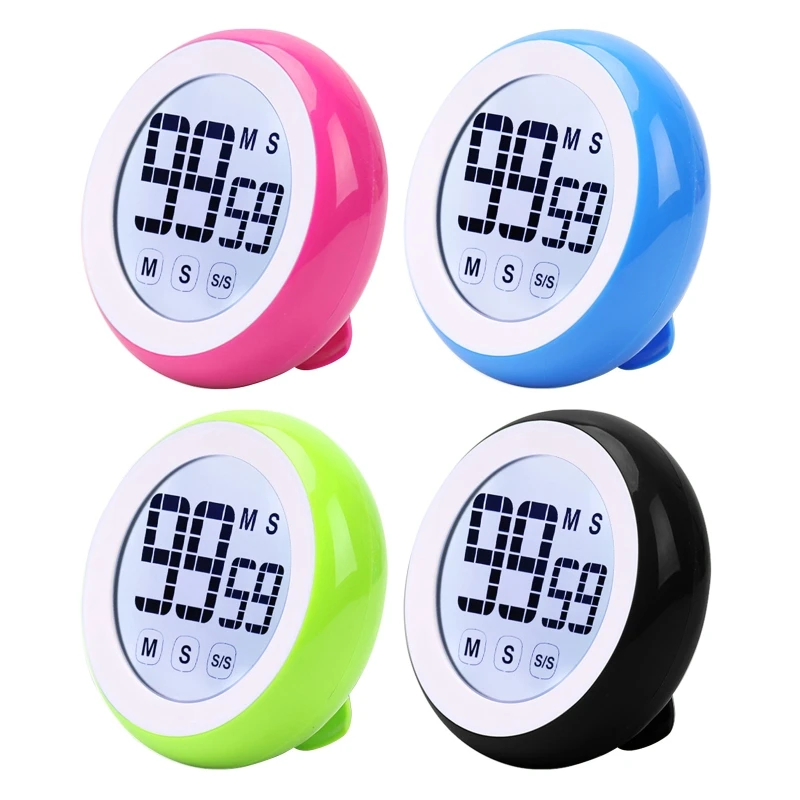 

LCD Touchscreen Countdown Kitchen Timer Large LCD Display Backlit Cooking Timer